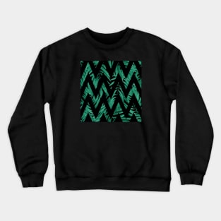 Palm Leaves Zig Zag Line (Black) Crewneck Sweatshirt